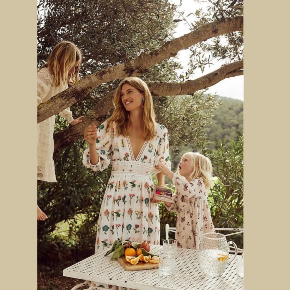 ANTHROPOLOGIE Carla Floral Embroidery Maxi Dress 6